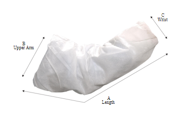 Critical Cover Nutech Sleeves, White, Sonic Welded, Serged Elastic at Both Ends
