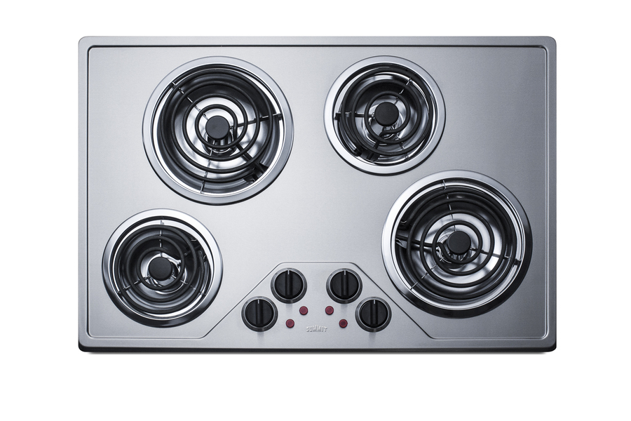 30" Wide 230V 4-Burner Coil Cooktop