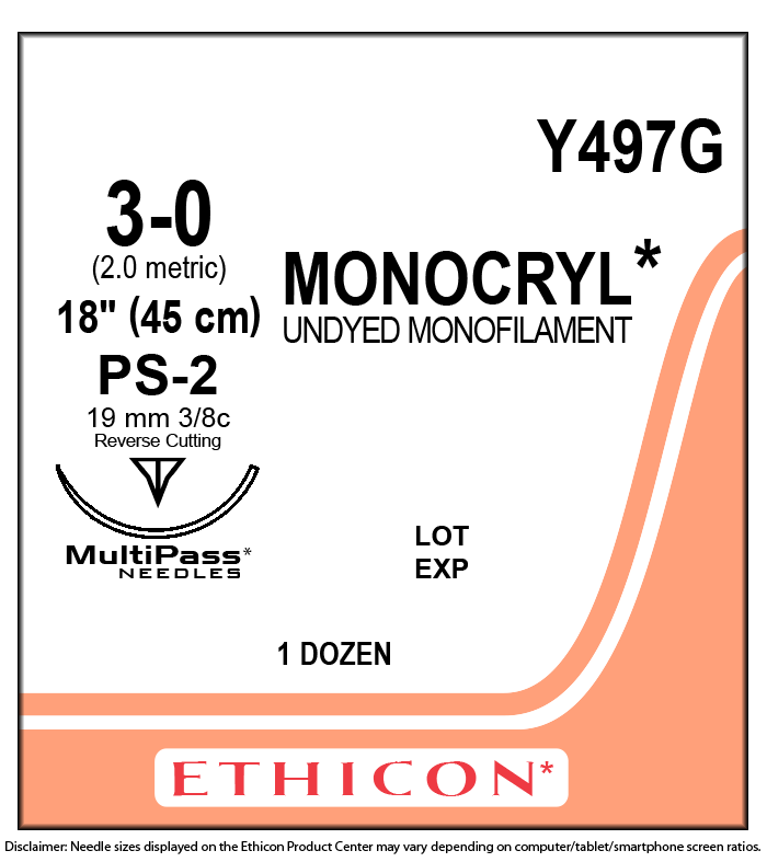 Ethicon Suture, Precision Point Reverse Cutting, 18