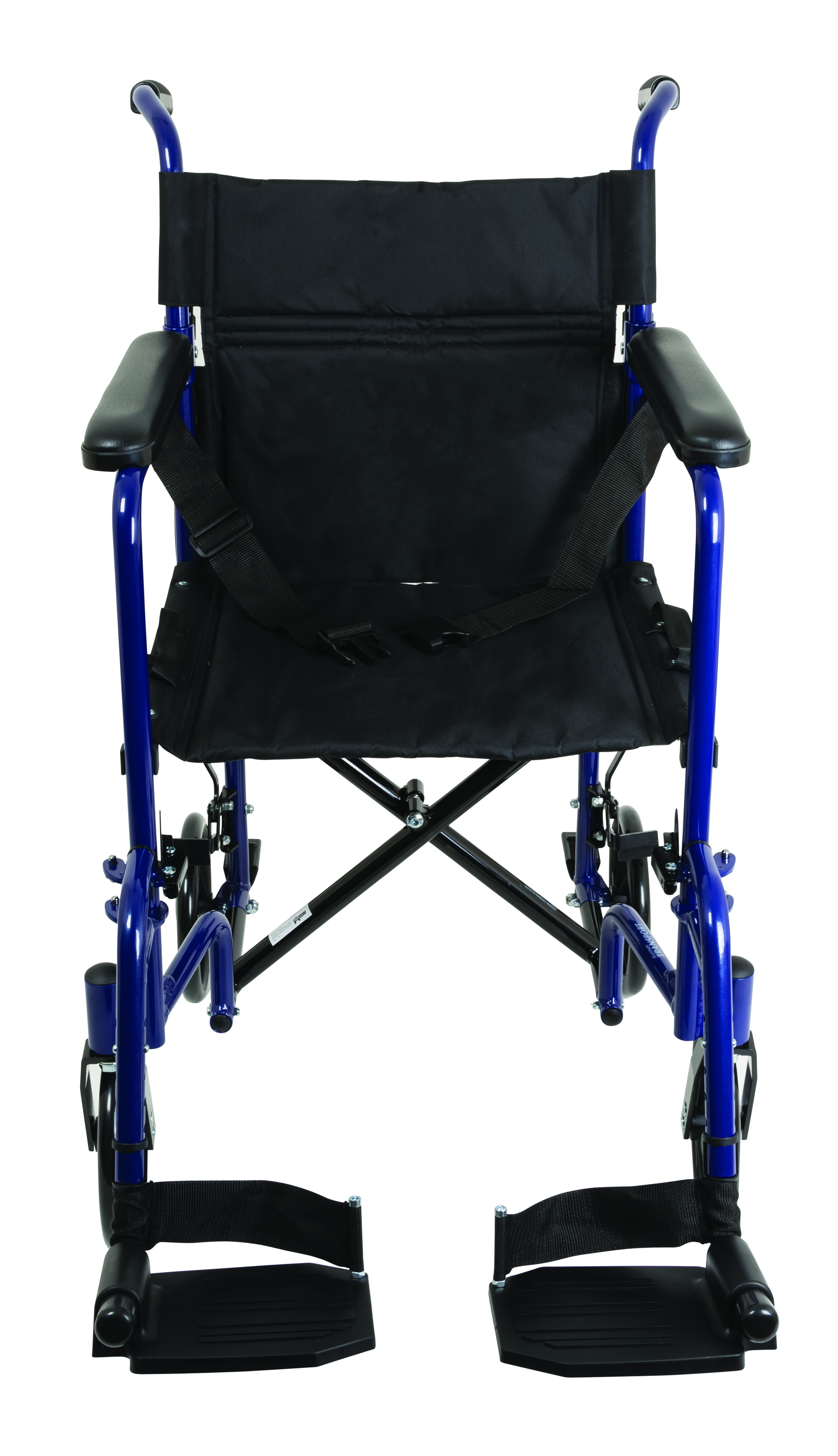 Aluminum Transport Wheelchair, 19", Blue