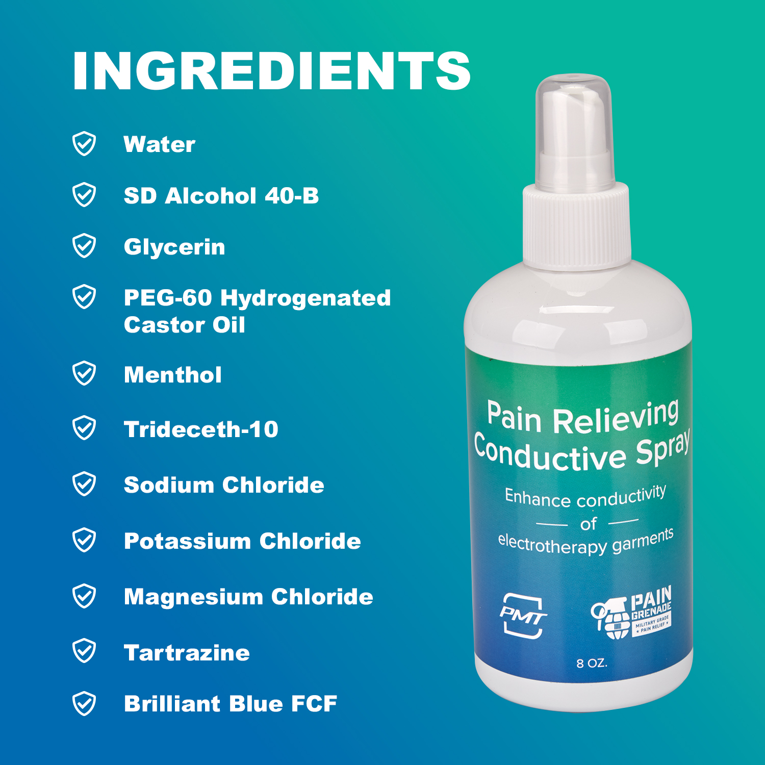 Pain Relieving Conductive Spray