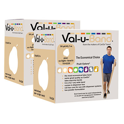 Twin Pack 100 Yard Low Powder Latex Exercise Band