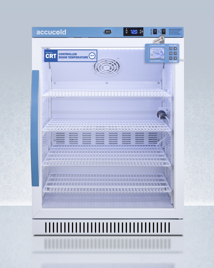 6 Cu Ft ADA Height Upright Controlled Room Temperature Cabinet with Lock