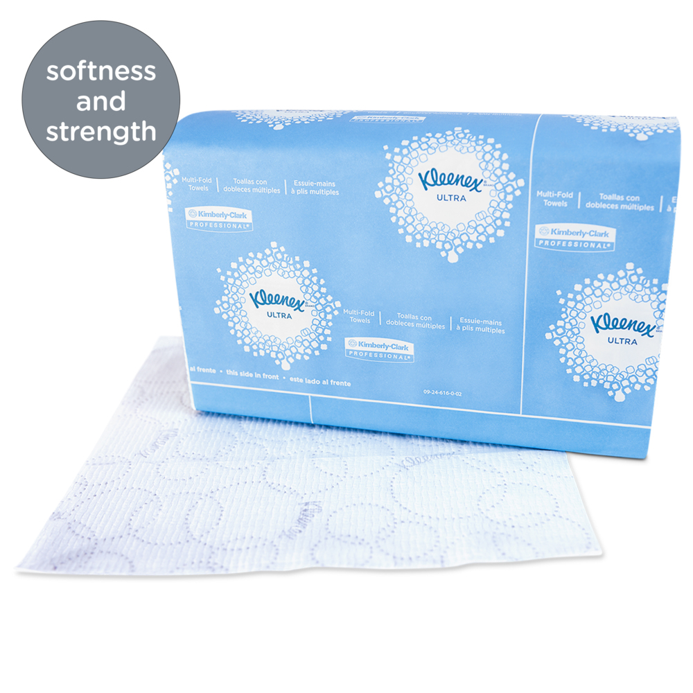 Kleenex Reveal, Multi Fold Hand Towels, 8" x 9.4", White