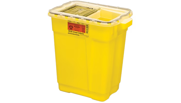 Extra Large Yellow Sharps Collectors, 9 Gallons
