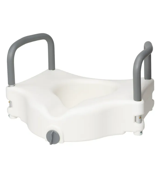 Locking Raised Toilet Seat with Arms