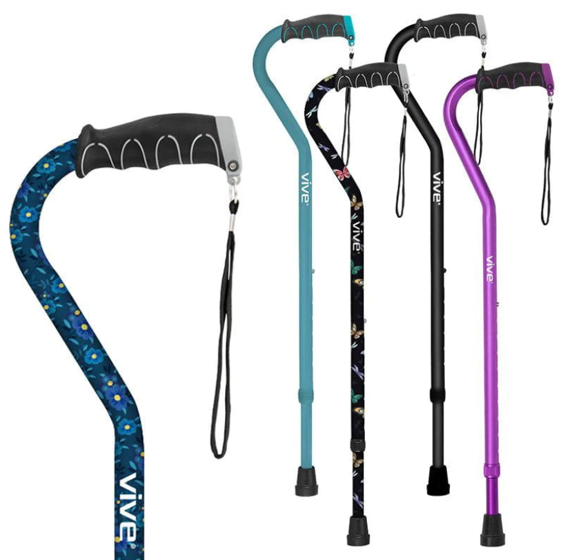 Walking Cane with Offset Handle