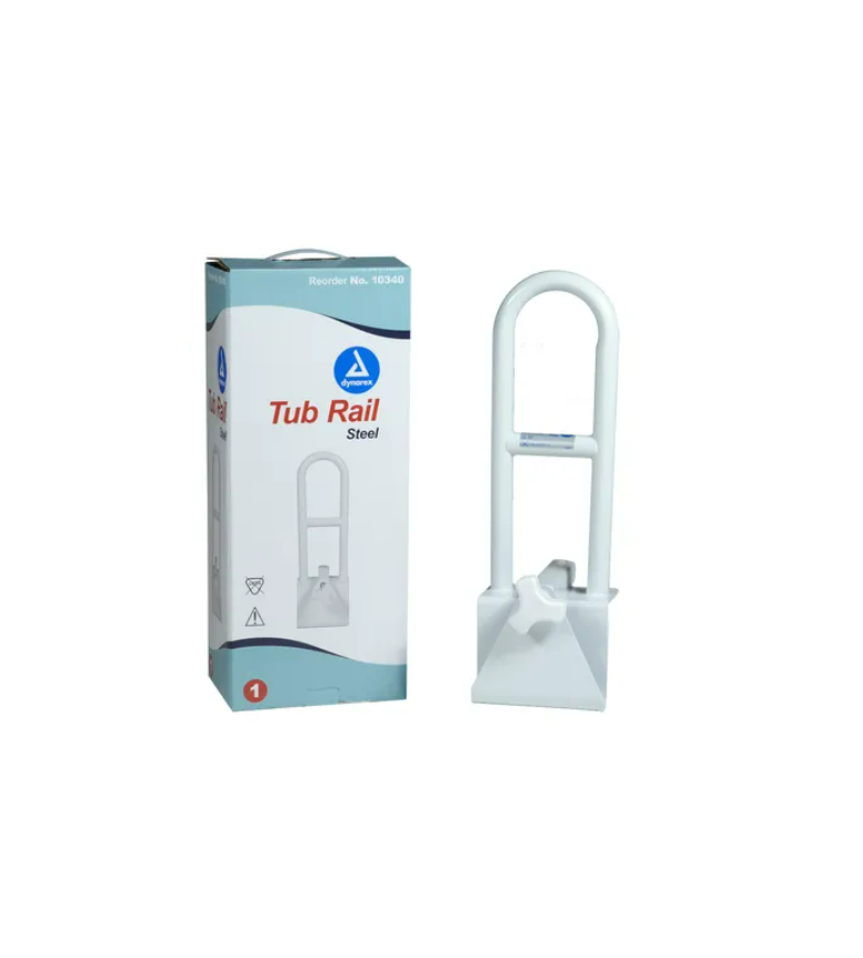 Tub Rail Steel ClampOn, White Steel