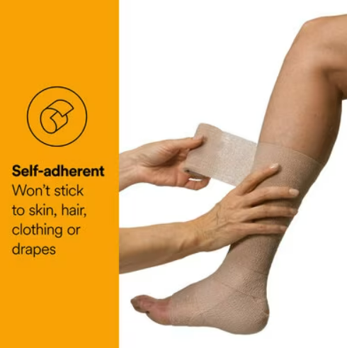 Coban NL Non Latex Wrap, Self Adherent, Single Use, Tan