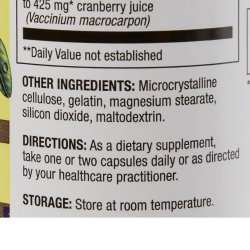 Optimum Cranberry Powder Capsules – 425 mg, 100 Capsules