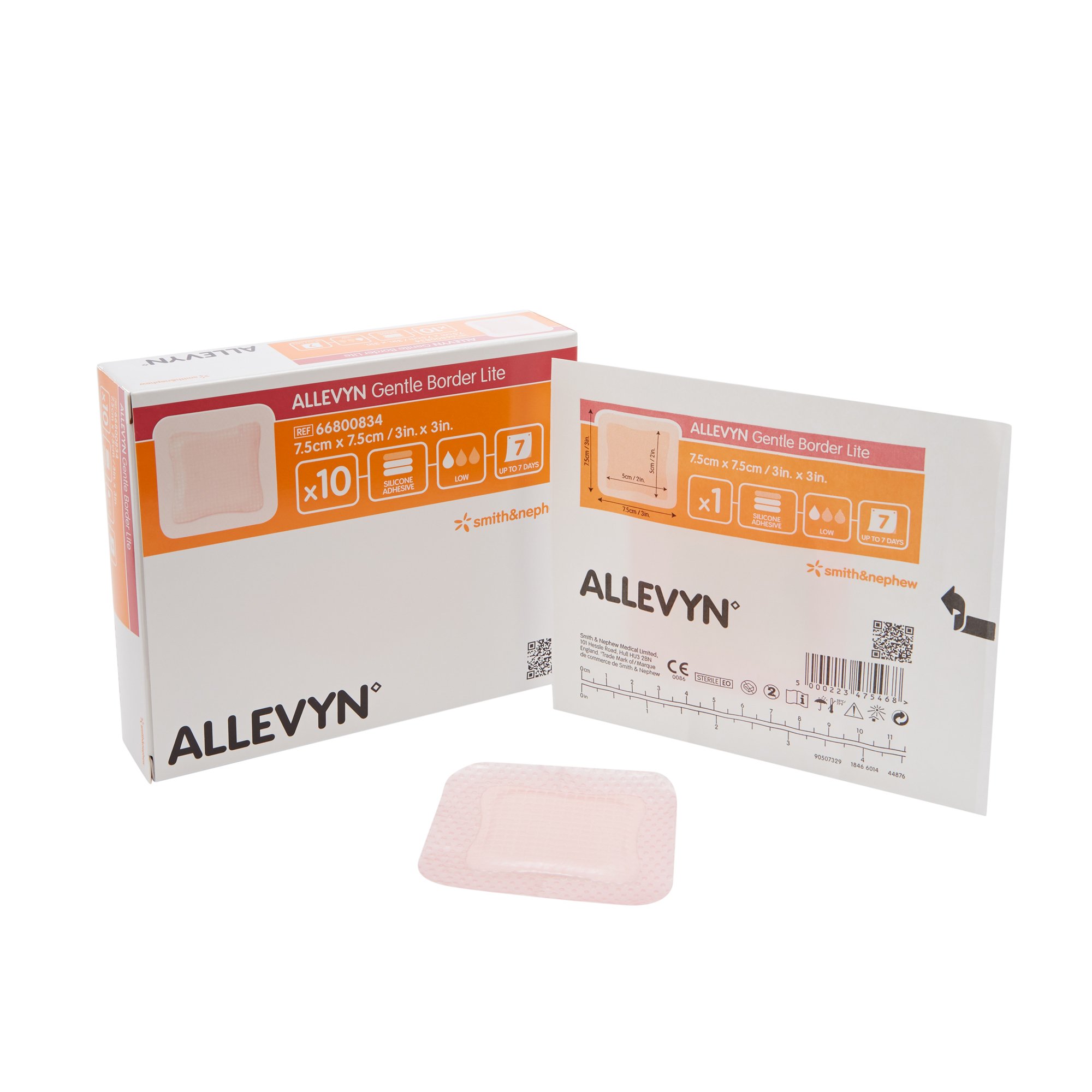 Allevyn Gentle Border Lite, Silicone Gel Adhesive Hydrocellular Foam Dressing