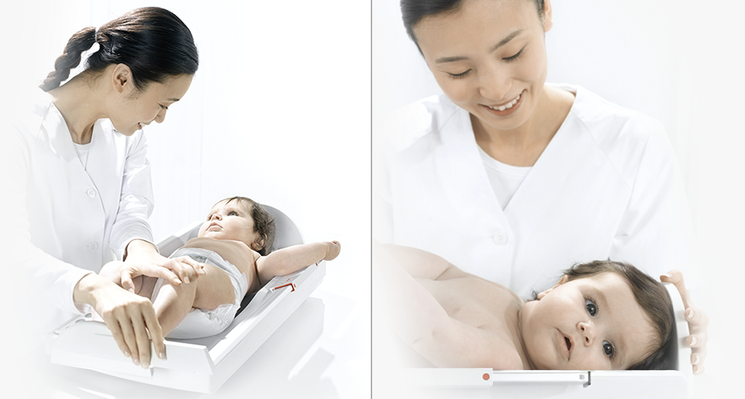 Mobile Baby Scale with Flat Weighing Tray, Kg Only