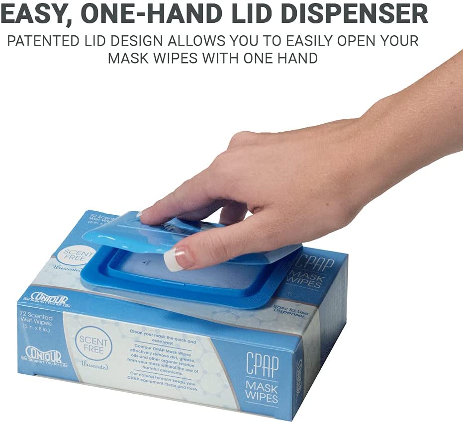 CPAP Mask Wipes Unscented 72 CT