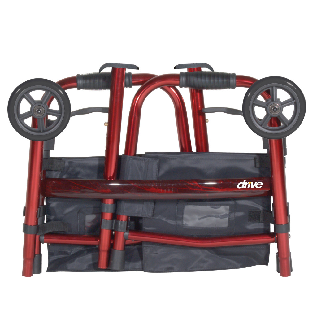   Deluxe Folding Travel Walker with 5" Wheels