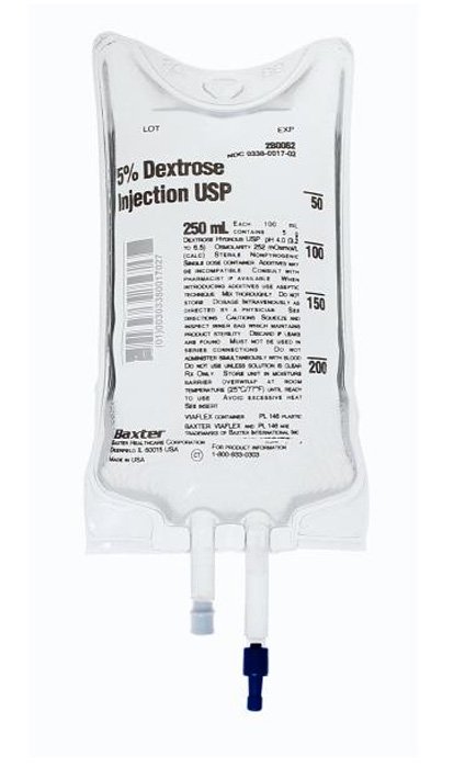 5% Dextrose Injection, USP, Viaflex Plastic Container