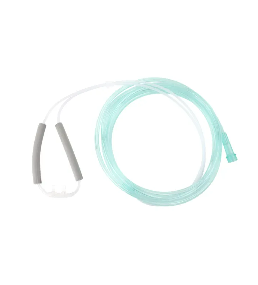 Nasal Oxygen Cannula Cushion Tip with Ultra Soft Ear Foam, 7' (2.1m) Adult
