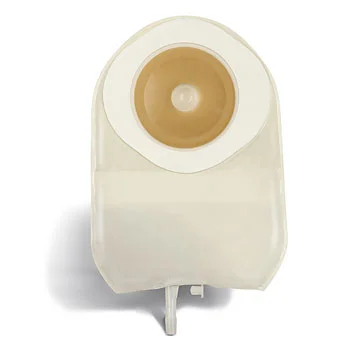 ActiveLife One Piece Convex Urostomy Pouch, Pre Cut Durahesive Skin Barrier, Fold Over Tap, Transparent, 8"