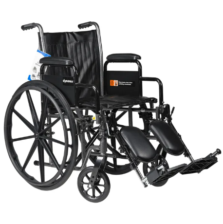Dynarex DynaRide Series 2 Wheelchair, 20" x 16" Seat with Removable