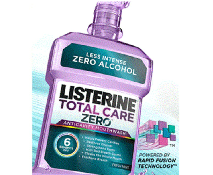 Listerine Total Care Zero Mouthwash, Alcohol Free, Fresh Mint