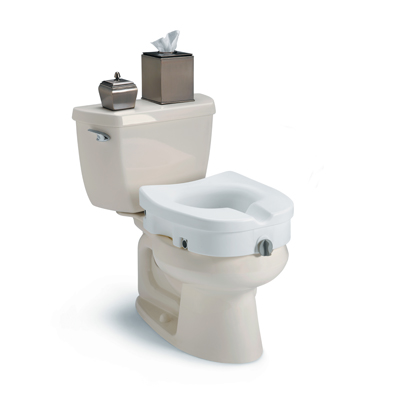 Clamp-On Raised Toilet Seat