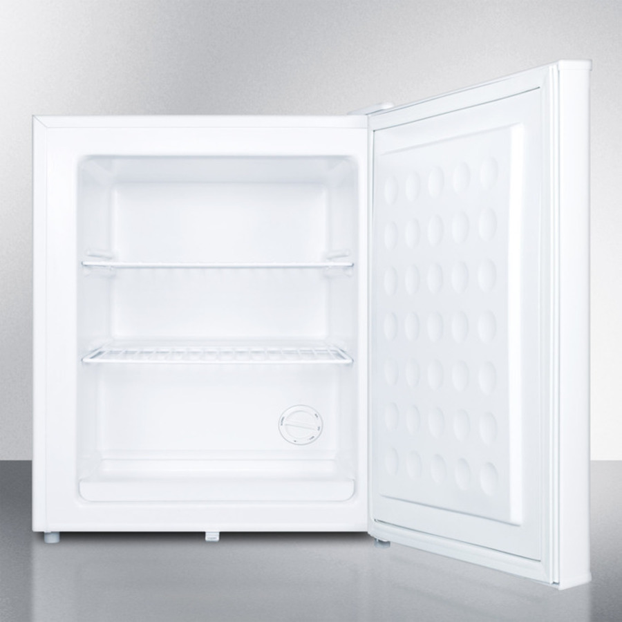Compact 1.8 Cu. Ft. All Freezer with Reversible Door and Front Lock