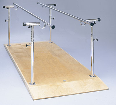 Adjustable Height and Width Wood Platform Mounted Parallel Bars