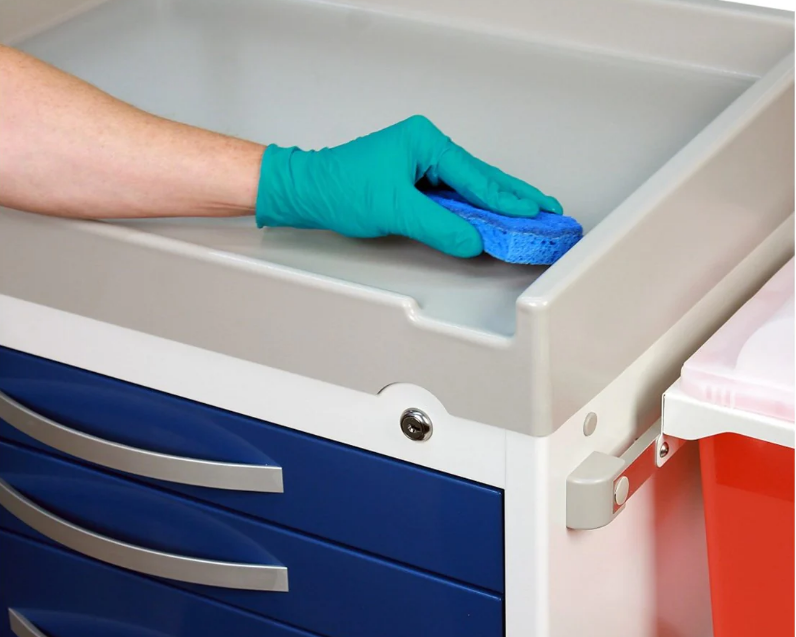 Rescue Anesthesiology Medical Cart with Blue Drawers