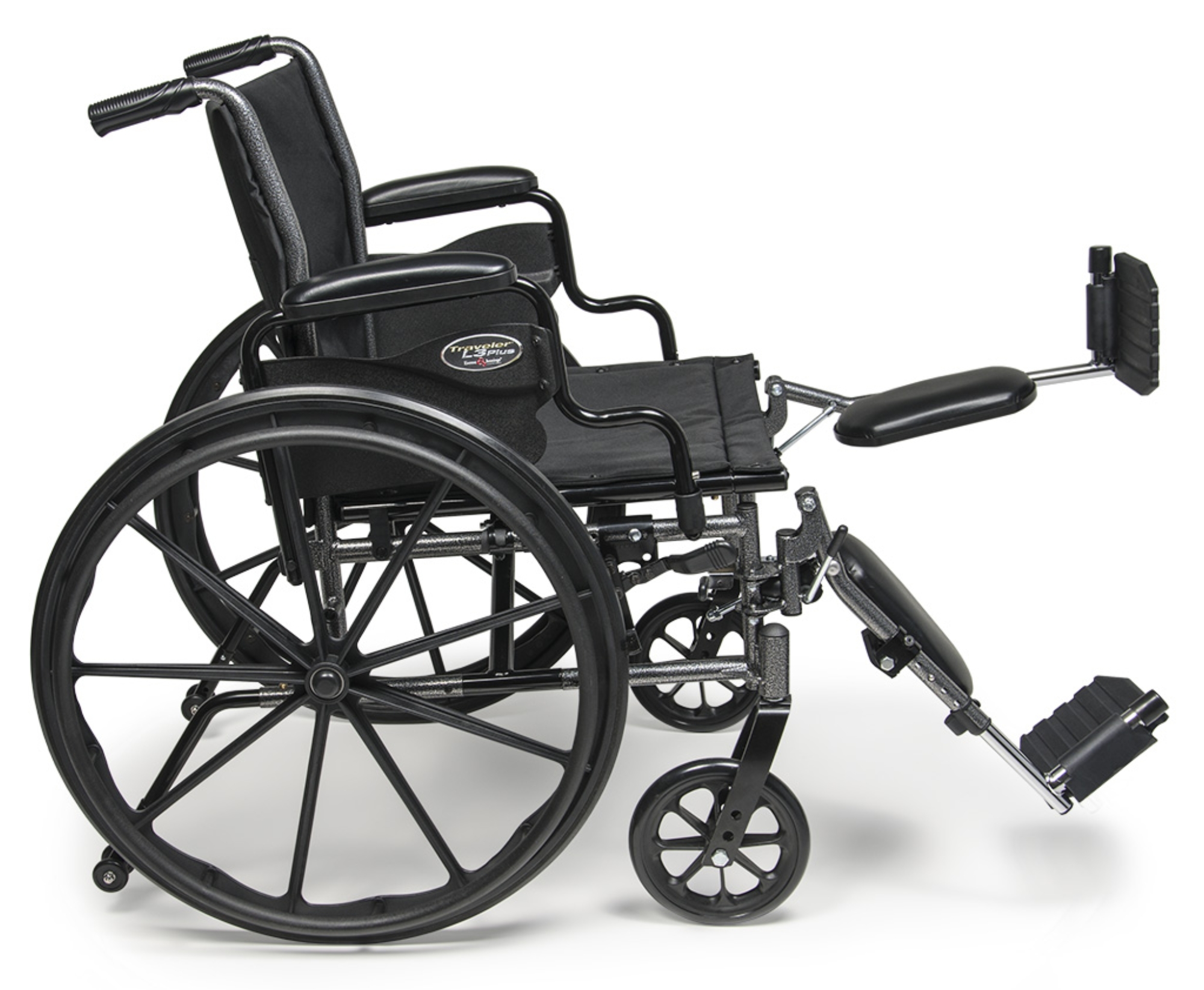 Traveler L3 Plus Lightweight Wheelchair with Flip Back Desk Arm and Elevating Legrest
