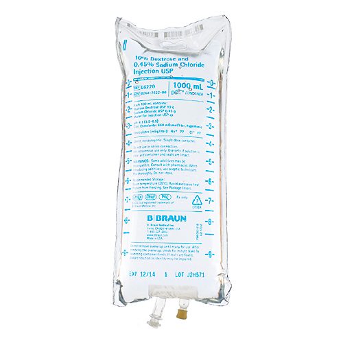 10% Dextrose and 0.45% Sodium Chloride Injection USP, 1000 mL