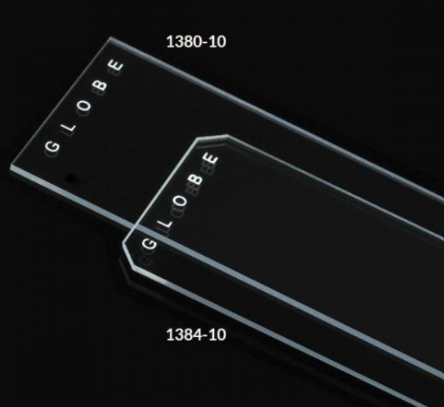 Diamond White Glass Plain Microscope Slide with Clipped Corners, Beveled, 25 x 75mm