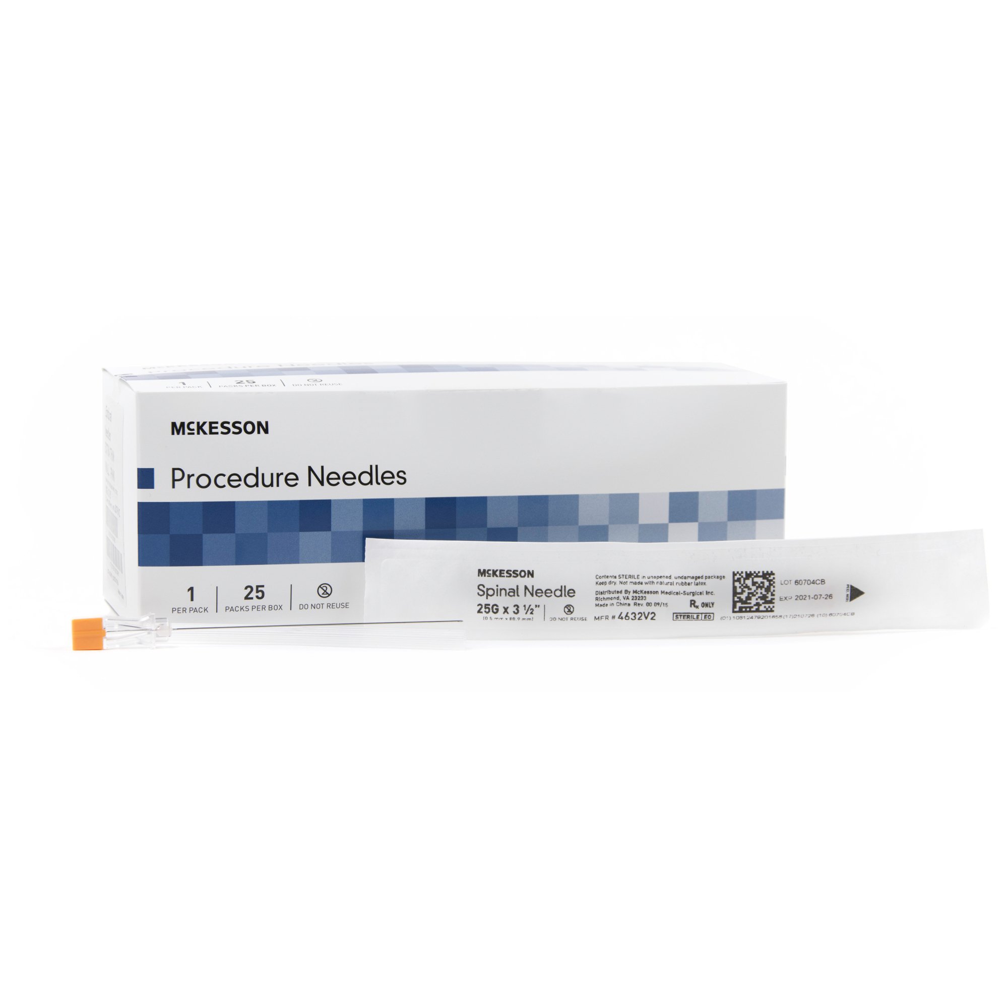 Spinal Needle Quincke Style 25 Gauge 3.5'