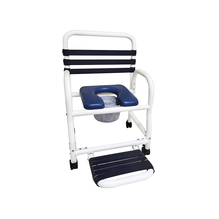Deluxe New Era 22" Infection Control Shower Commode Chair with Folding Footrest