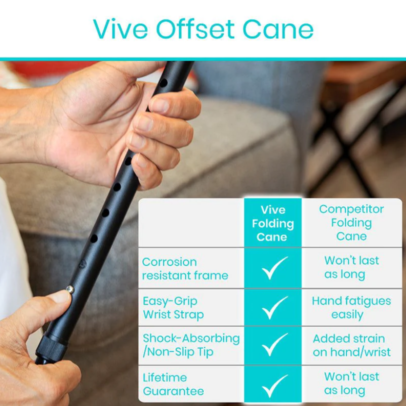 Walking Cane with Offset Handle