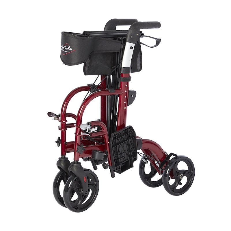 Translator, Rollator and Transport Chair, 2 in 1 