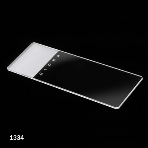 Frosted Classic Microscope, Slide Clipped Corners, Beveled Edges, 25 x 75mm