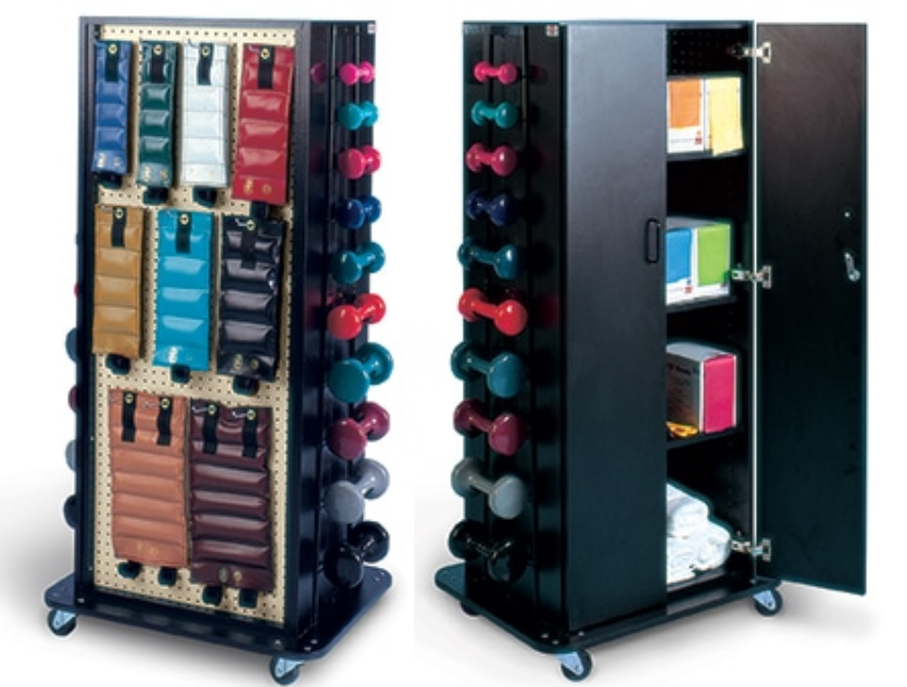 Multi Purpose Weight Rack with Storage Doors