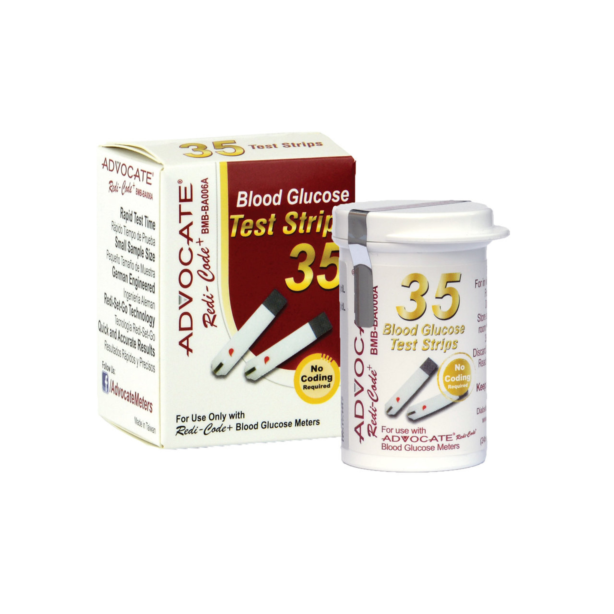 Advocate Red Code Plus Test Strips 35 Count