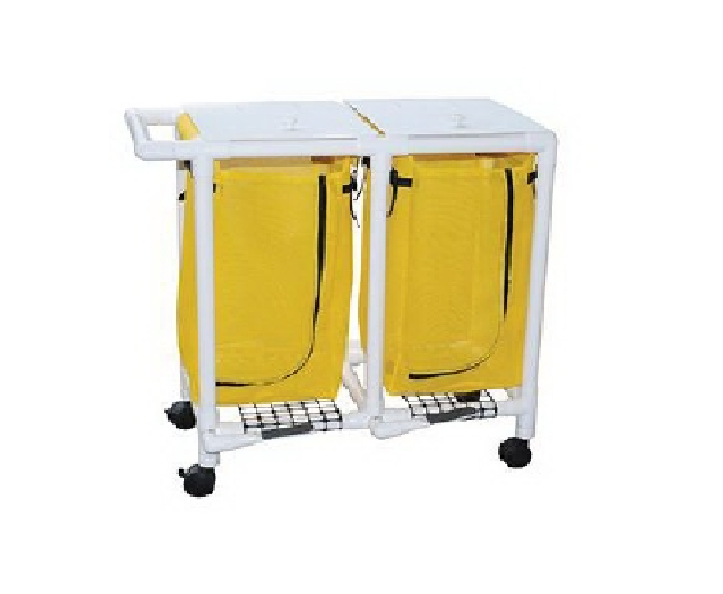 Double Hamper with Bags and Foot Pedal, 38" Height