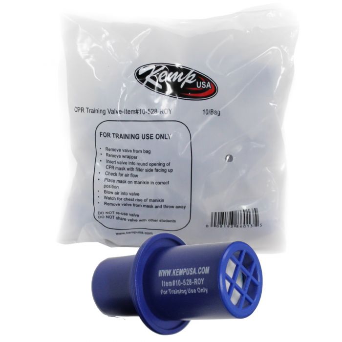 CPR Training Valves, Royal Blue Pack Of 10