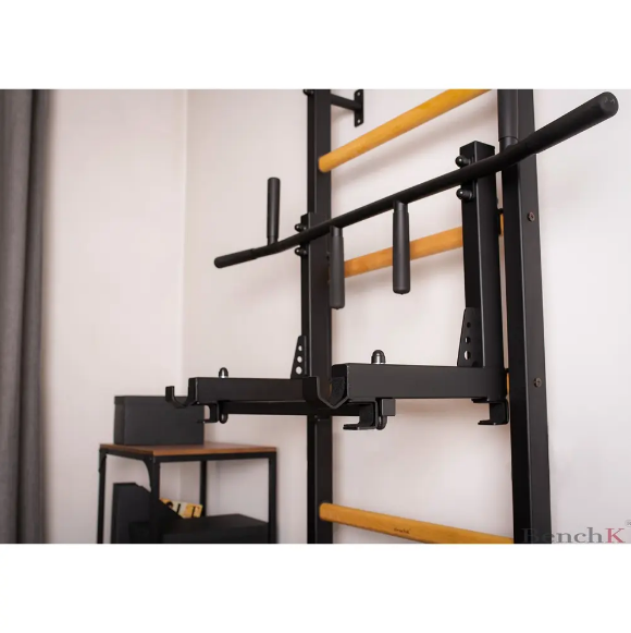 232 Wall Bars with Convertible Steel 6 Grip Pull Up Bar
