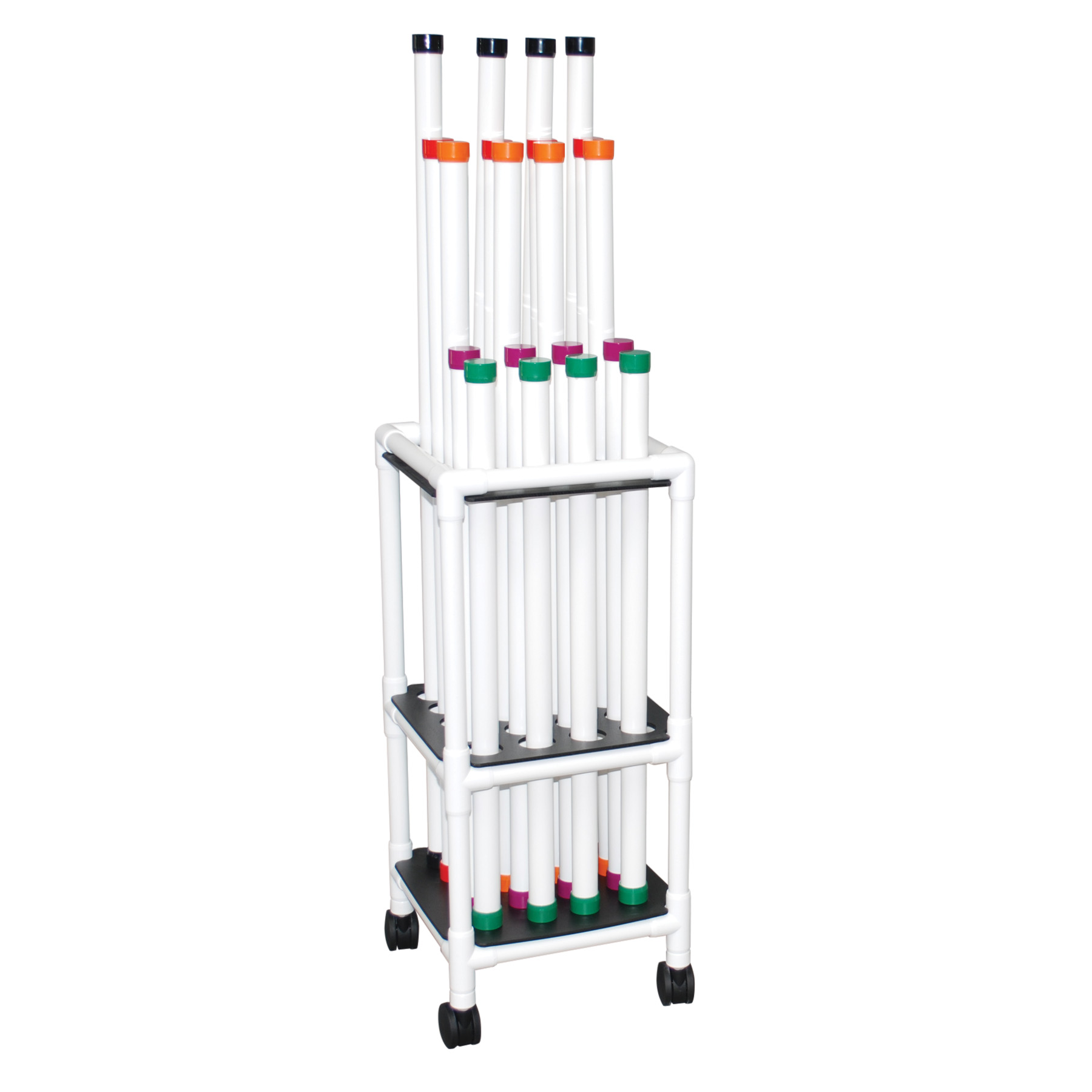 Therapy Rehab Weight Bars Mobile Storage Cart