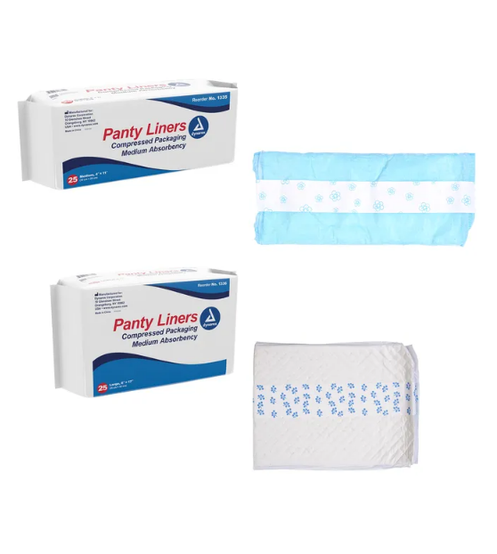Panty Liners with Adhesive Tab