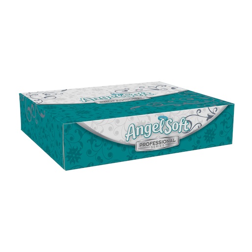 Angel Soft Professional 2 Ply Facial Tissue White Flat Box 7" x 6"