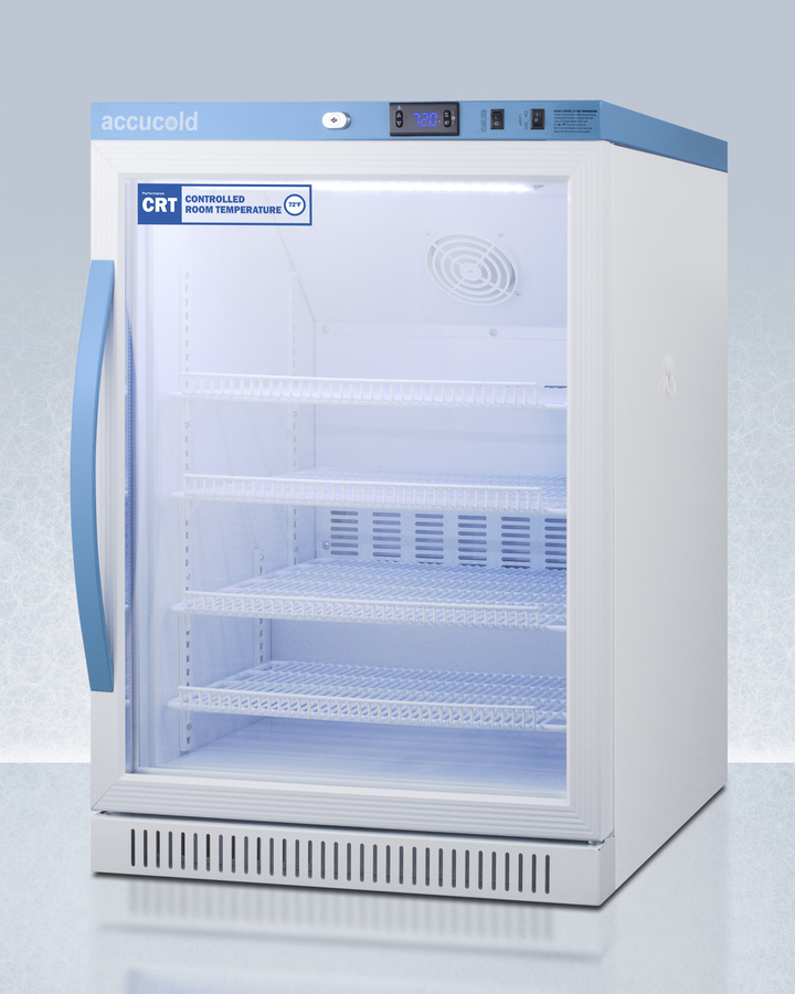 6 Cu Ft ADA Height Upright Controlled Room Temperature Cabinet with Lock