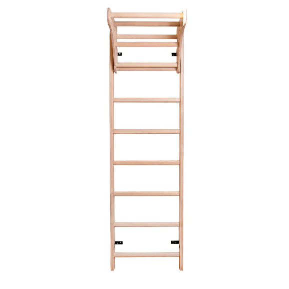 111 Solid Beech Wood Wall Bars with Adjustable Pull Up Bar