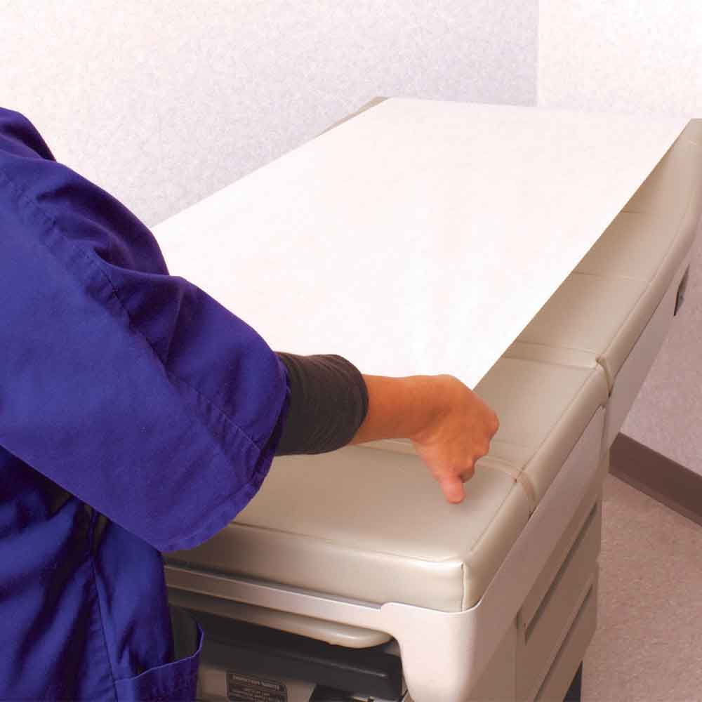 Everyday Exam Table Barrier, Smooth, White, 18" x 225' - Clearance