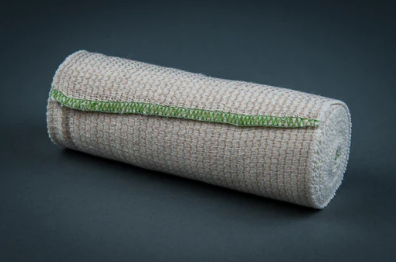 HoneyComnb Elastic Bandage with Double Velcro Closure, Beige, Non Sterile, Individually Wrapped