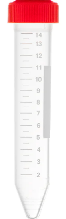 15ml Centrifuge Test Tube, Printed Graduations with Red Cap