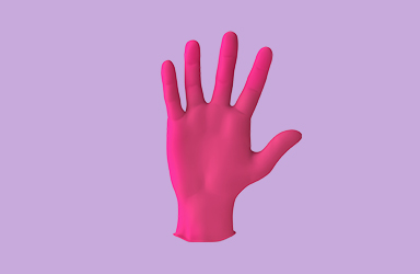 Nitrile Exam Glove, Powder Free (PF), Polymer Coated, Aloe & Vitamin E, Textured, Beaded Cuff, Coral