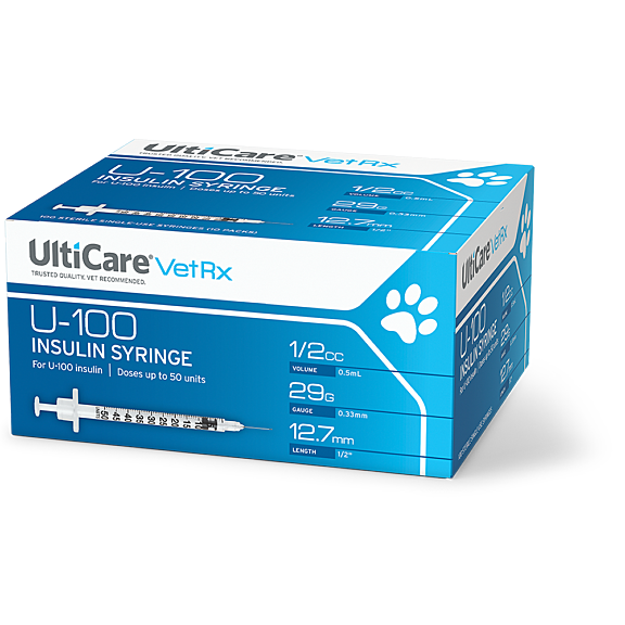 UltiCare VetRx U 100 Insulin Syringes